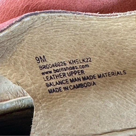 New Born Women's Coral Leather Wedge Sandals 9M - Picture 7 of 7